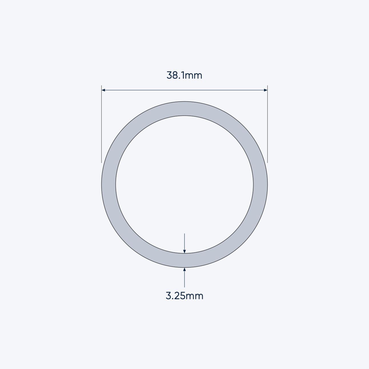 aluminium tube size 38 1 3 25 mm 4
