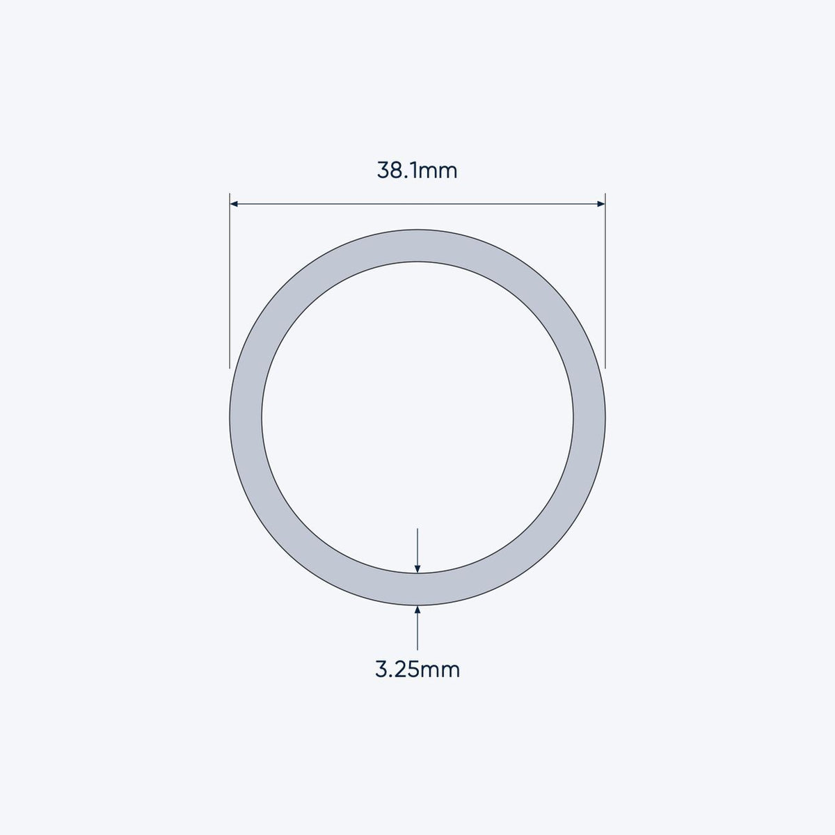 aluminium tube size 38 1 3 25 mm 4