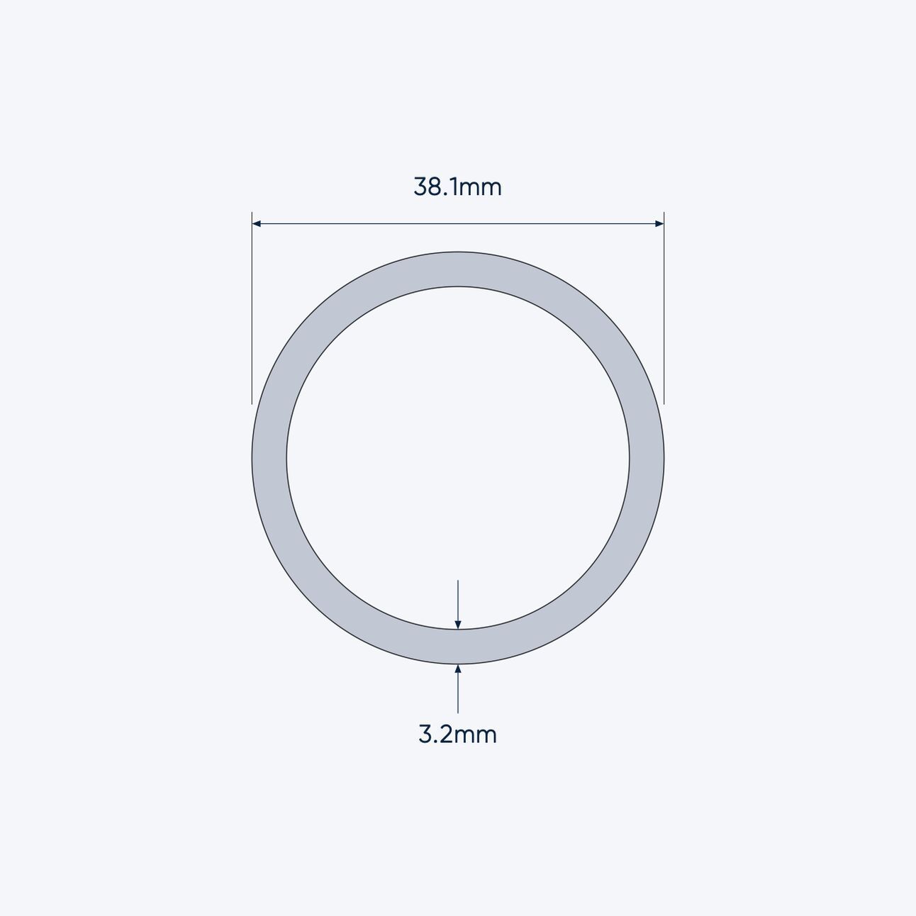 aluminium tube size 38 1 3 2 mm 4