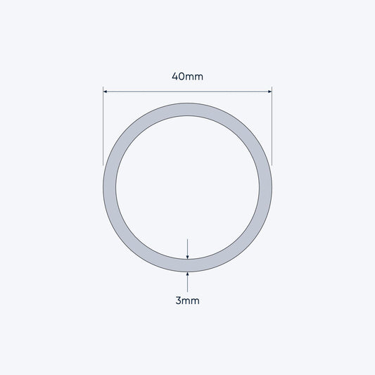 aluminium tube size 40 3 mm 1