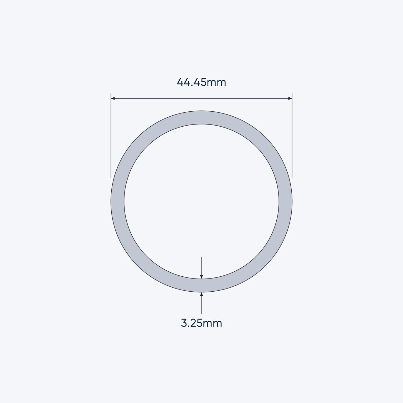 aluminium tube size 44 45 3 25 mm 1