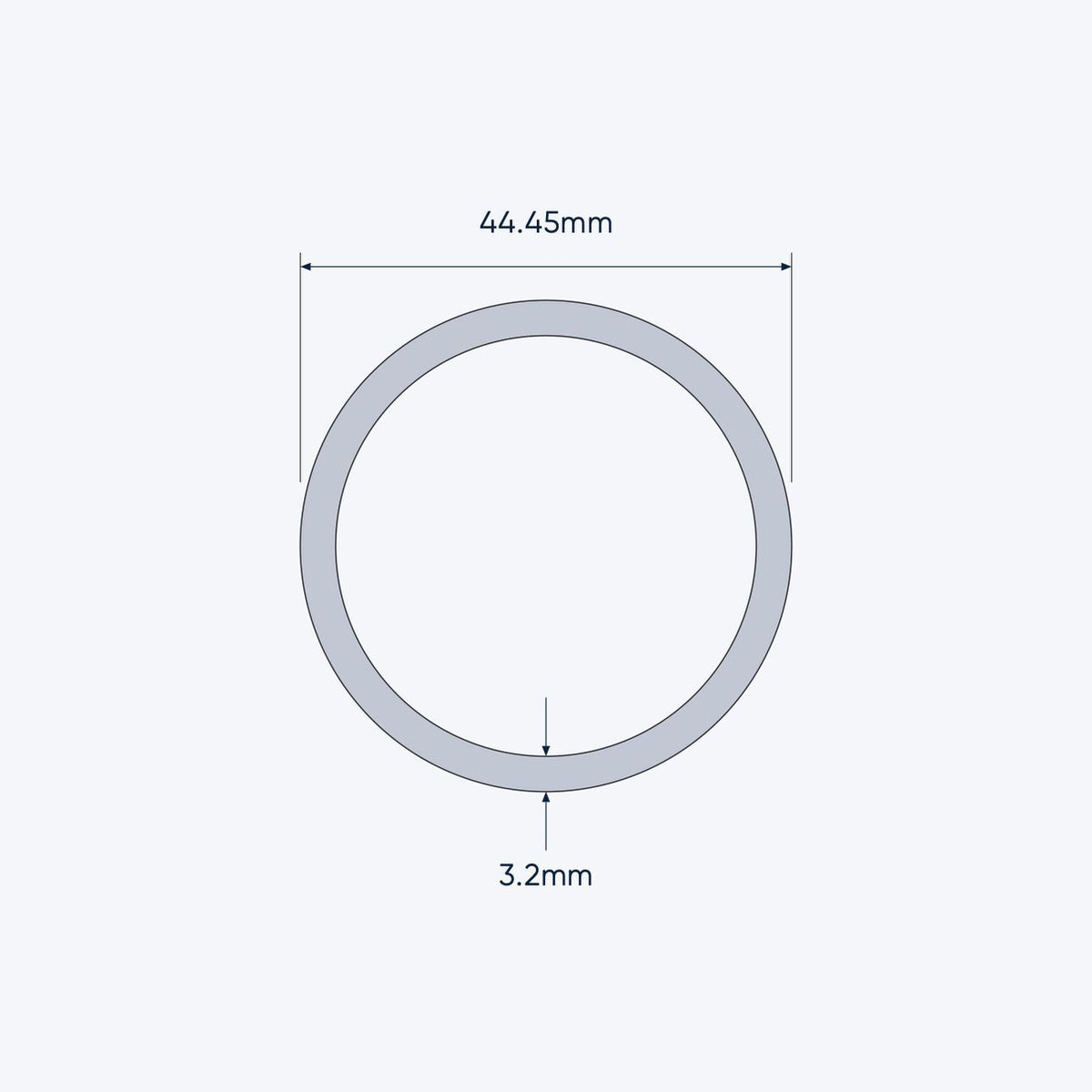 aluminium tube size 44 45 3 2 mm 1