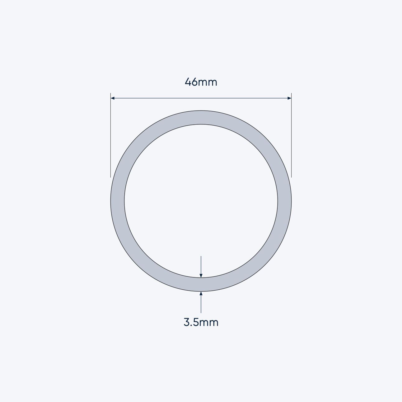 aluminium tube size 46 3 5 mm 1