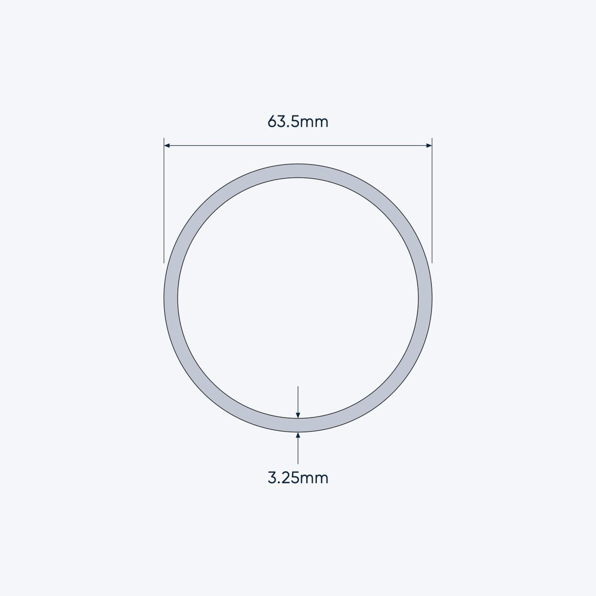 aluminium tube size 63 5 3 25 mm 4