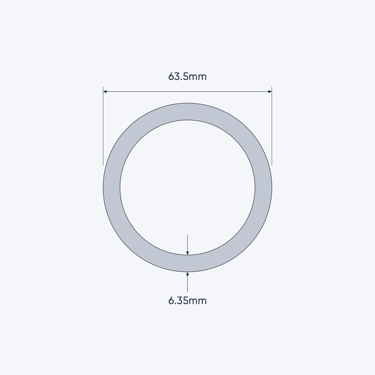 aluminium tube size 63 5 6 35 mm 4