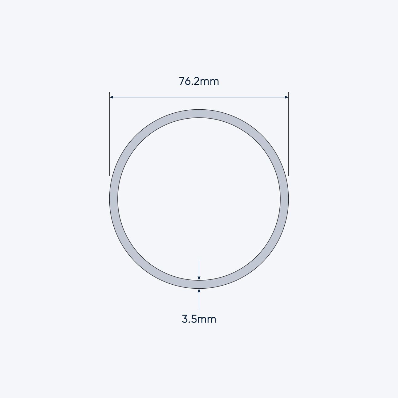 aluminium tube size 76 2 3 5 mm 4