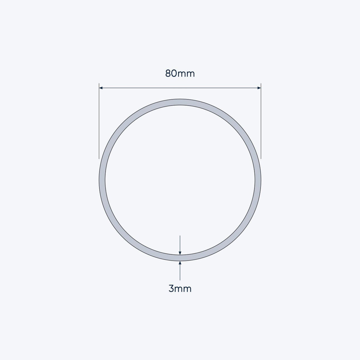 aluminium tube size 80 3 mm 4
