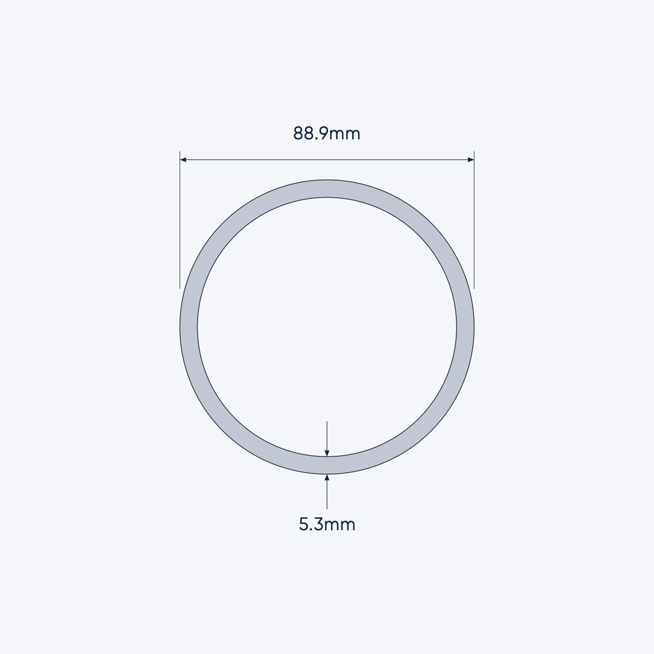aluminium tube size 88 9 5 3 mm 4