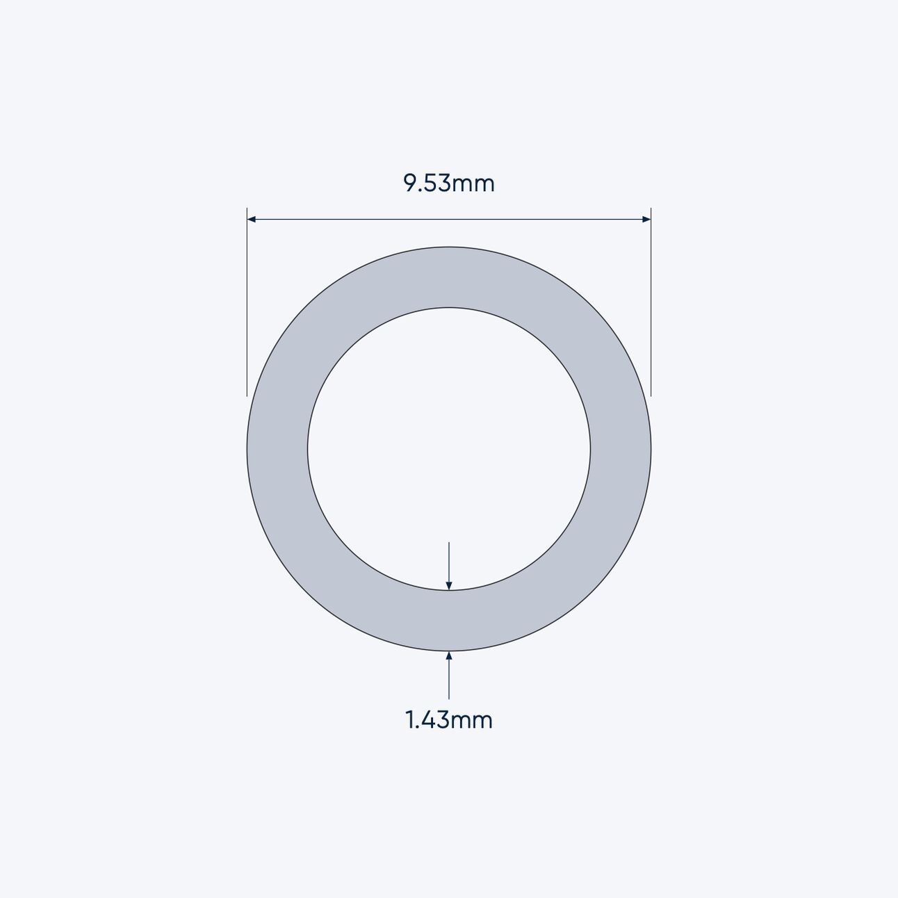 aluminium tube size 9 53 1 43 mm 4