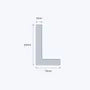 aluminium unequal angle size 20 12 3 mm 3