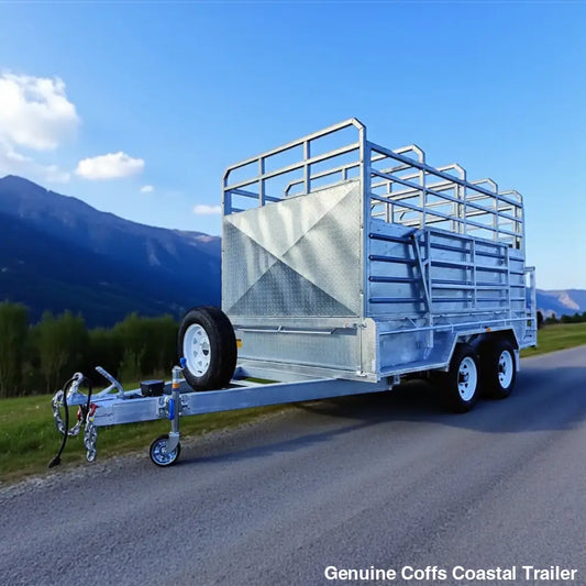 CCT 12×6 Livestock / Cattle Trailer for Sale ATM 4200KG with Side Rails & Ramps cattle livestock