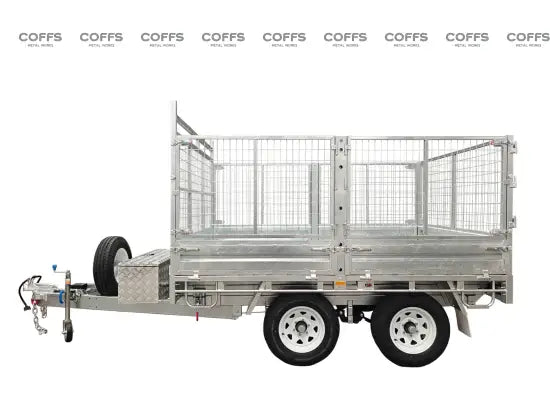 CCT 14×7 Hydraulic Tipper Flat Top Trailer With 900mm Cage For Sale ATM 3500KG/4500KG flatbed trailer