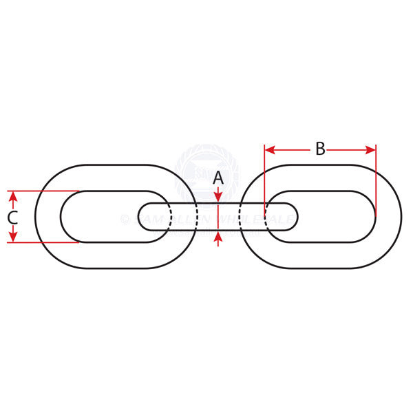 ANCHOR CHAIN - GALVANISED - REGULAR LINK