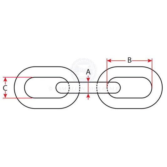 ANCHOR CHAIN - STAINLESS STEEL - SHORT LINK - 304G