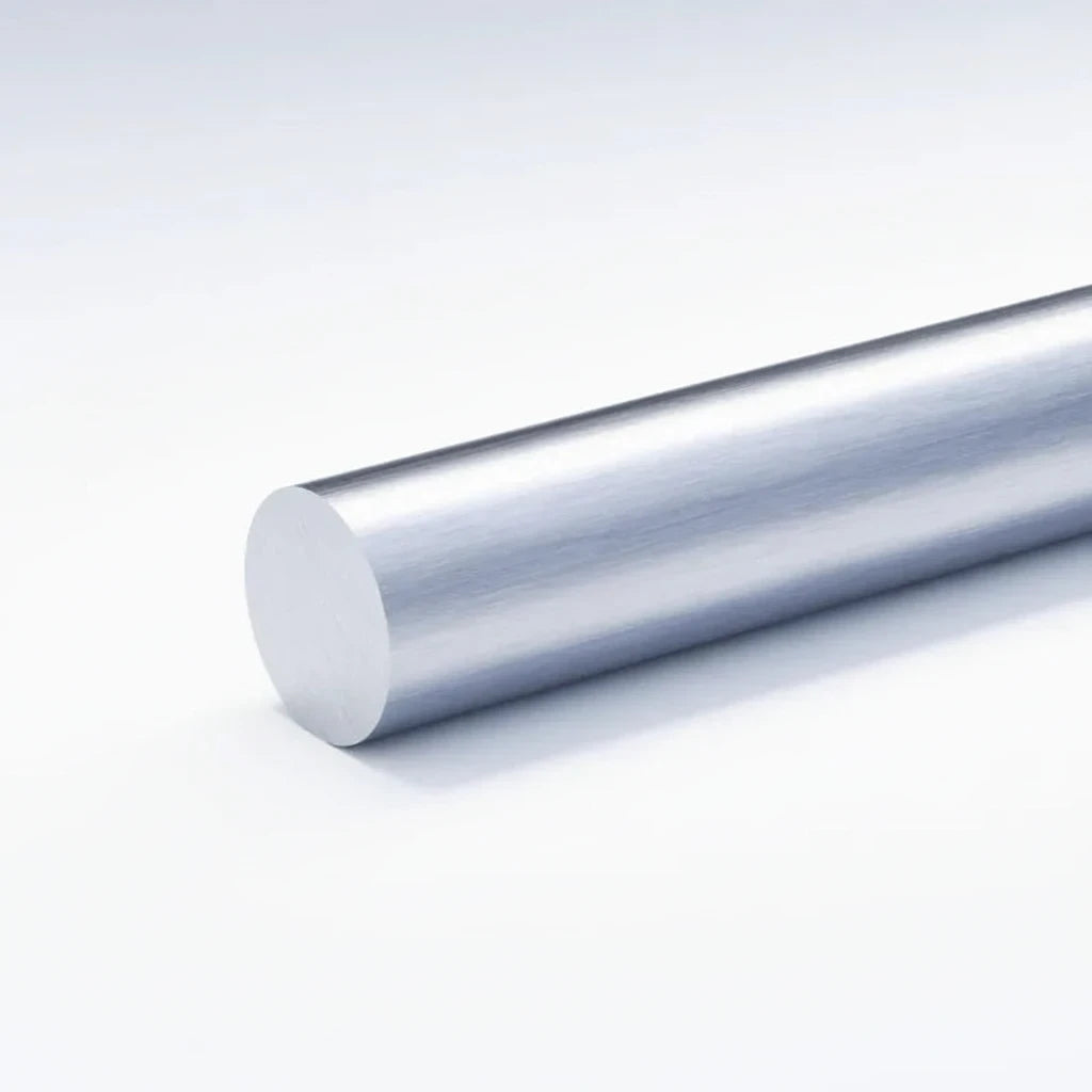 Coffs Metal Works 12mm diameter aluminium round bar with a smooth silver finish for engineering and construction.