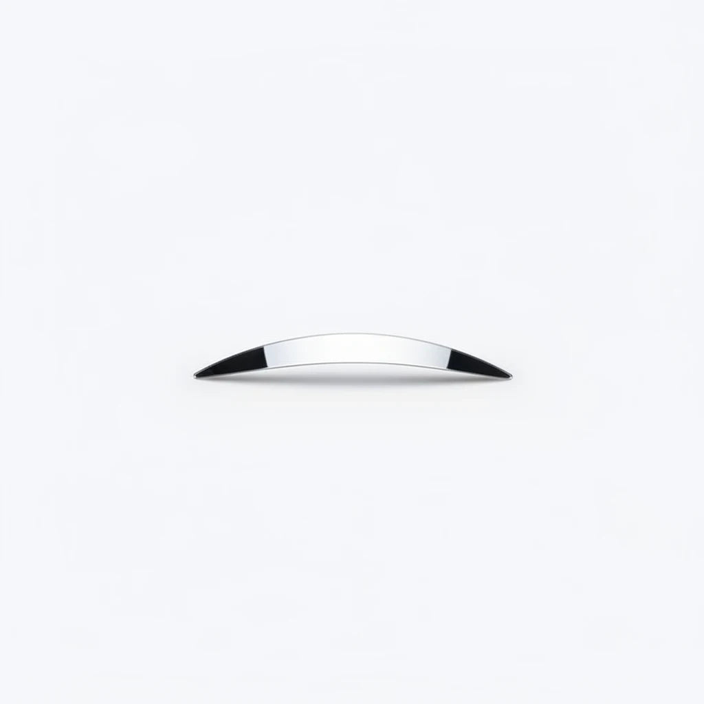 Coffs Metal Works 38x6mm aluminium half round concave bar with a smooth metallic finish for architectural projects.