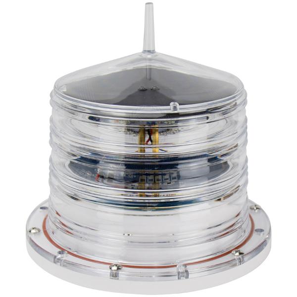 Coffs Metal Works solar powered marine navigation beacon with clear weather-resistant housing and integrated LED light