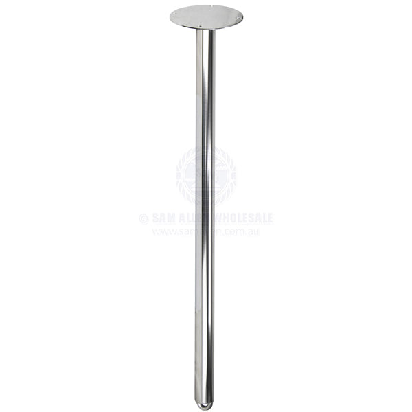 Coffs Metal Works stainless steel mounting pole for marine navigation beacon light with circular top plate