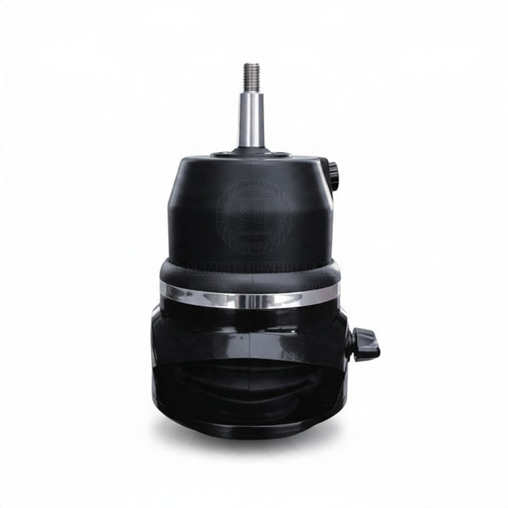 Coffs Metal Works ULTRAFLEX adjustable marine steering helm tilt mechanism in black with chrome shaft