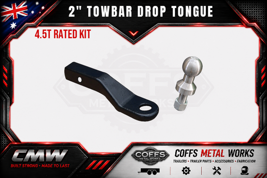 2" Drop Forged Towbar Tongue & 70mm Tow Ball. Suit Hayman Reece ARB TJM