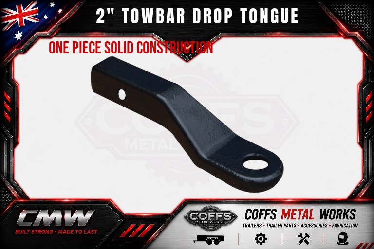 2" Drop Forged Towbar Tongue 70mm Ball Hitch. Suit Hayman Reece ARB TJM.