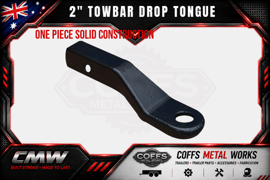 2" Drop Forged Towbar Tongue & 70mm Tow Ball. Suit Hayman Reece ARB TJM