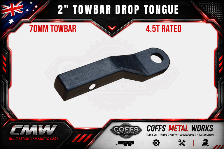 2" Drop Forged Towbar Tongue 70mm Ball Hitch. Suit Hayman Reece ARB TJM.