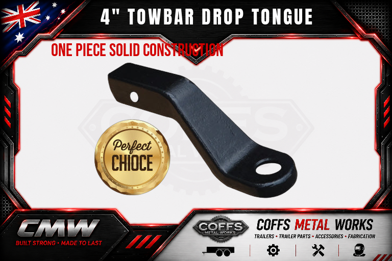 4" Drop Forged Towbar Tongue & 70mm Tow Ball. Suit Hayman Reece ARB TJM