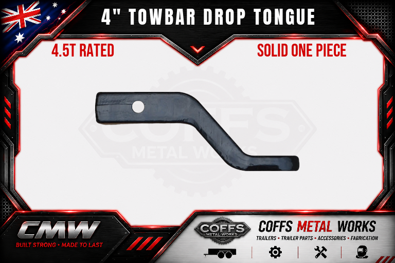 4" Drop Forged Towbar Tongue 70mm Ball Hitch. Suit Hayman Reece ARB TJM.