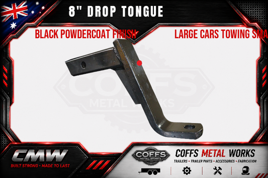 8" DROP OR RISE TOWBAR TONGUE BALL HITCH. SUIT HAYMAN REECE, ARB TJM.