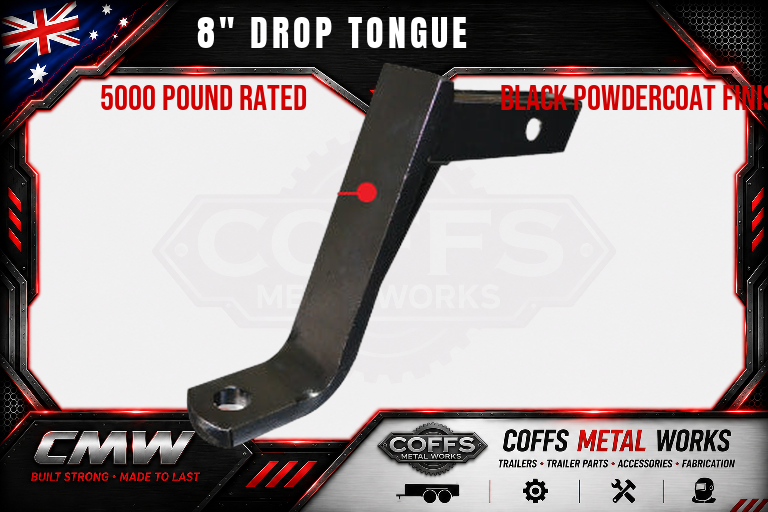 8" DROP OR RISE TOWBAR TONGUE BALL HITCH. SUIT HAYMAN REECE, ARB TJM.