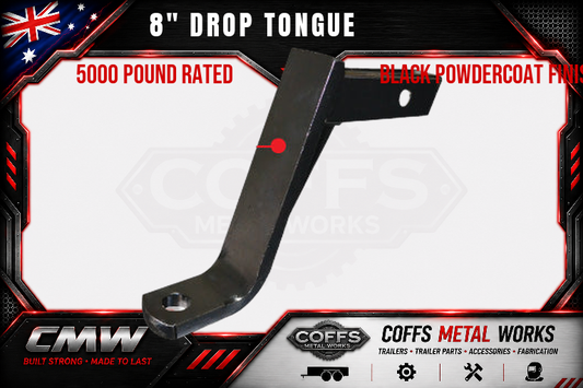 8" DROP OR RISE TOWBAR TONGUE BALL HITCH. SUIT HAYMAN REECE, ARB TJM.