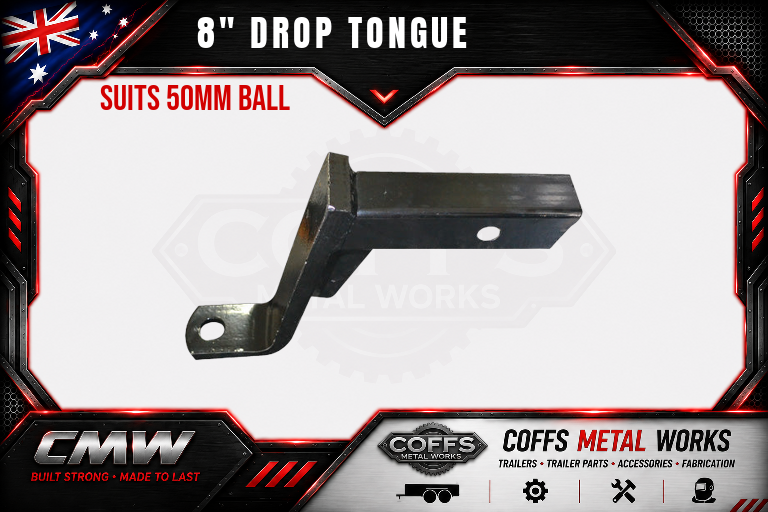 8" DROP OR RISE TOWBAR TONGUE BALL HITCH. SUIT HAYMAN REECE, ARB TJM.