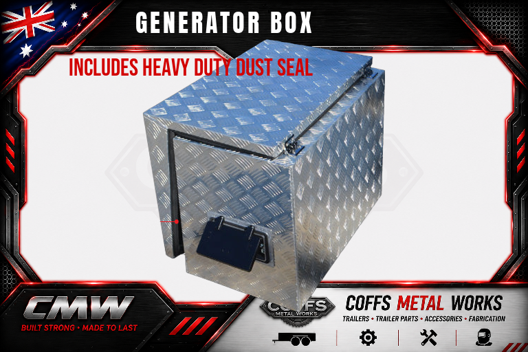 Aluminium Ventilated Generator Box For Caravans, Trailers, Truck, Utes & camping