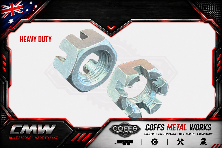 1 x Trailer Castle Nut 3/4" UNF Zinc Finish Suited For LM & Slimline Bearings