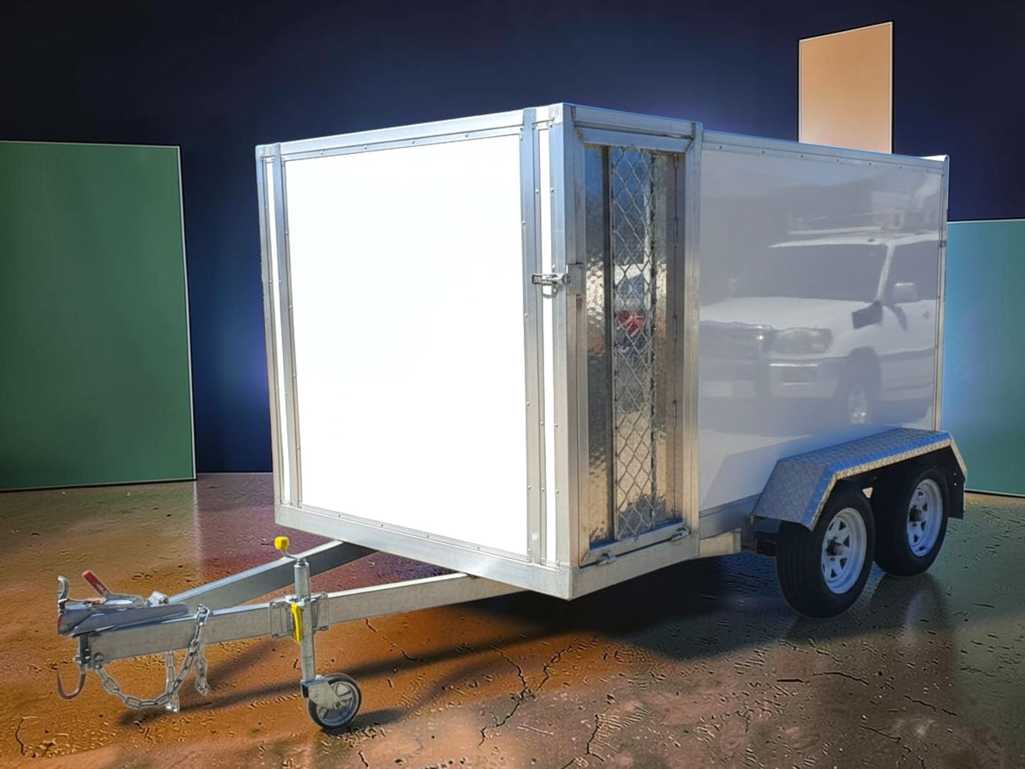 custom built aluminum Mower trailers
