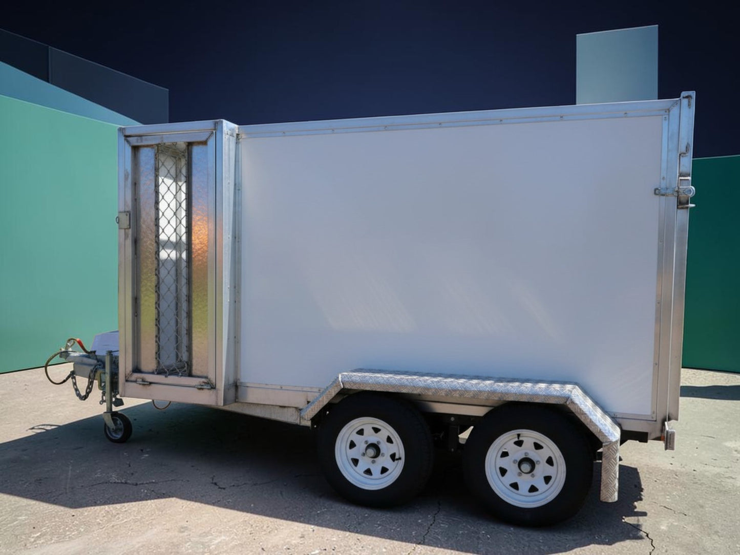 custom built aluminum Mower trailers