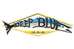 Deep blue logo with stylized black and white lettering on a yellow background.