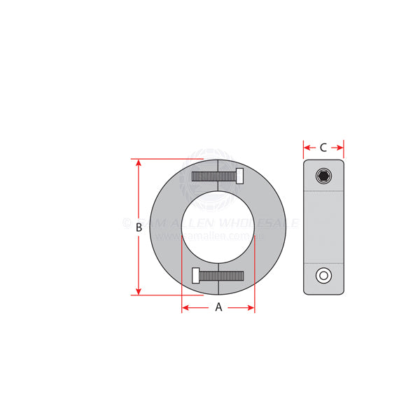 ANODES - ZINC DONUT IMPERIAL SHAFT