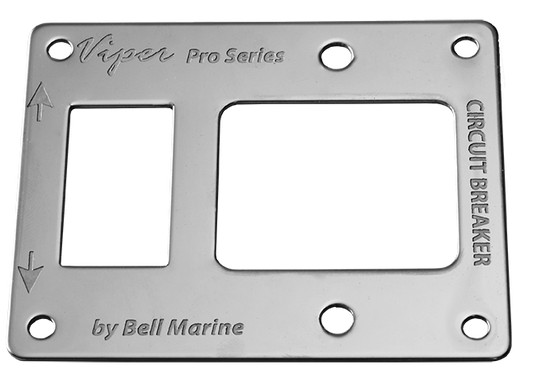 Combo Anchor Switch & Circuit Breaker Polished S/S Face Plate Only | Coffs Metal Works