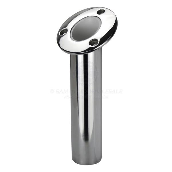 RELAXN ROD HOLDER - ROUND HEAD WITH DRAIN - HEAVY-DUTY - STAINLESS STEEL