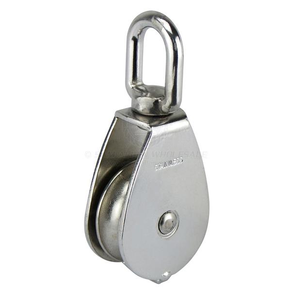 PULLEY - SINGLE - SWIVEL TOP - S/S
