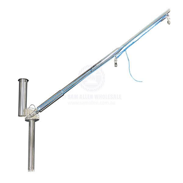 REELAX ADJUSTABLE DREDGE BOOM STAINLESS STEEL WITH ROD HOLDER