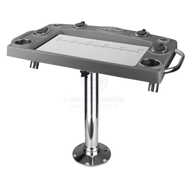 REELAX LIGHT TACKLE STATION – DELUXE PREP BOARD & STAINLESS STEEL PEDESTAL