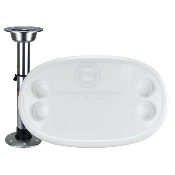 RELAXN TABLE KITS - ADJUSTABLE ALLOY PEDESTAL WITH PREMIUM TABLE TOP