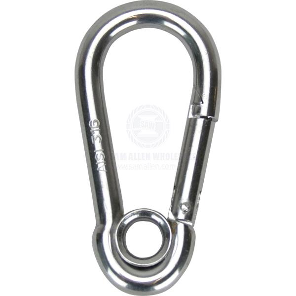 SNAP HOOK WITH EYE - STAINLESS STEEL