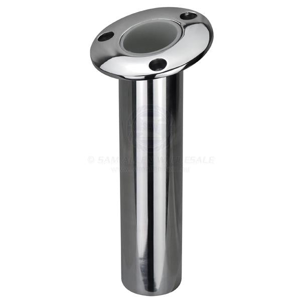 RELAXN ROD HOLDER - ROUND HEAD WITH DRAIN - HEAVY-DUTY - STAINLESS STEEL