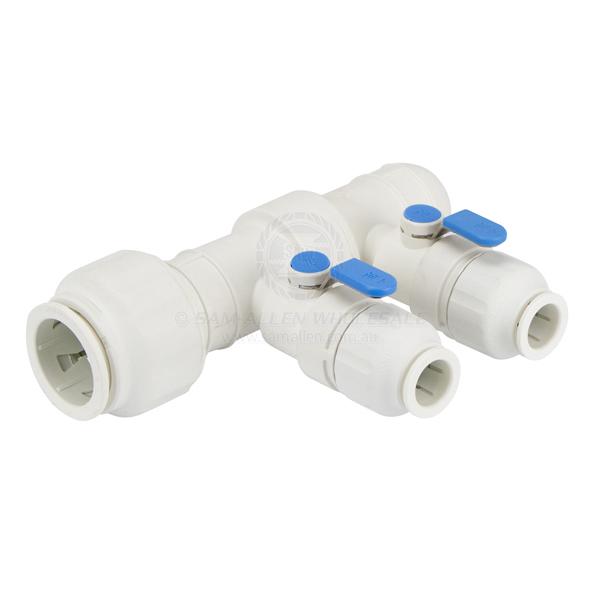 TWISTLOC MANIFOLD SINGLE CLOSED TYPE 28MM TUBE INLET 15MM TUBE OUTLET