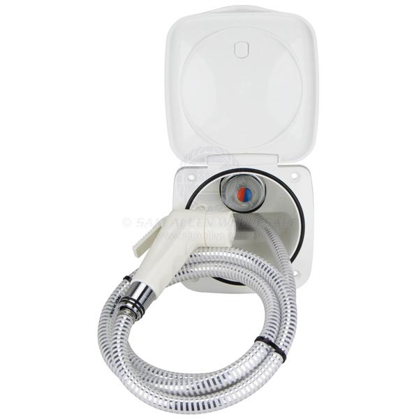 ARAVON SHOWER BOX - HEAD, MIXER & HOSE - LOCKABLE