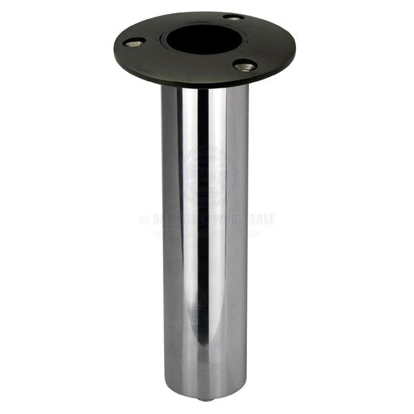 RELAXN ROD HOLDER - ROUND HEAD WITH DRAIN - HEAVY-DUTY - STAINLESS STEEL